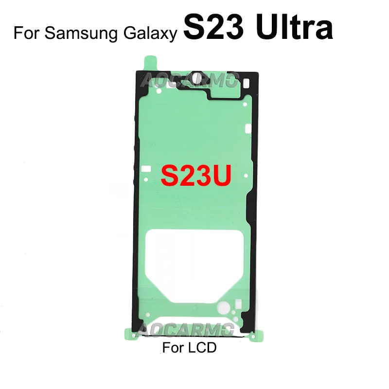 Aocarmo  For Samsung Galaxy S23 Ultra S23U Back Battery Rear Cover Waterproof Sticker Glue Front Screen LCD Adhesive Replacement