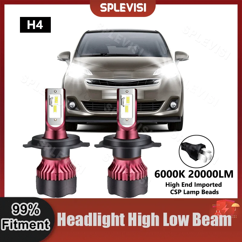 LED 9003/H4 Headlight High Low Beam Bulbs 9V-36V 20000LM 200W/Pair For Toyota Verso S 2011 20212 2013 2015 2016 Car Light Bulbs