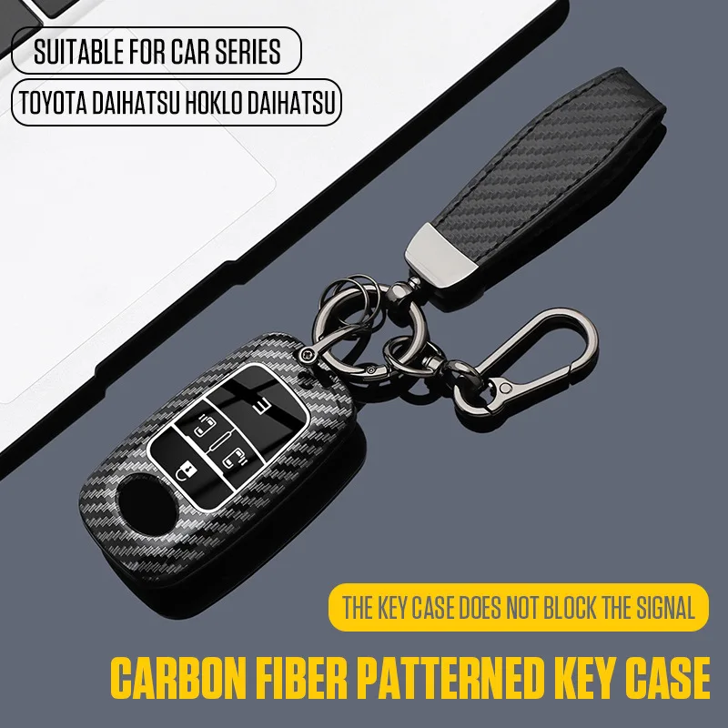ABS Car Key Case Cover Chain Shell Protector Fob Holder for Perodua Raize Myvi Bezza Axia Daihatsu Toyota Malaysia Accessories