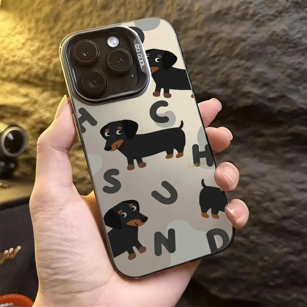 

Чехол для мобильного телефона с милым мультяшным щенком, подходит для iPhone 16, 15, 14, 13, 12, 11 Pro/Max/Plus, противоударная задняя крышка с защитой от падения и ударов