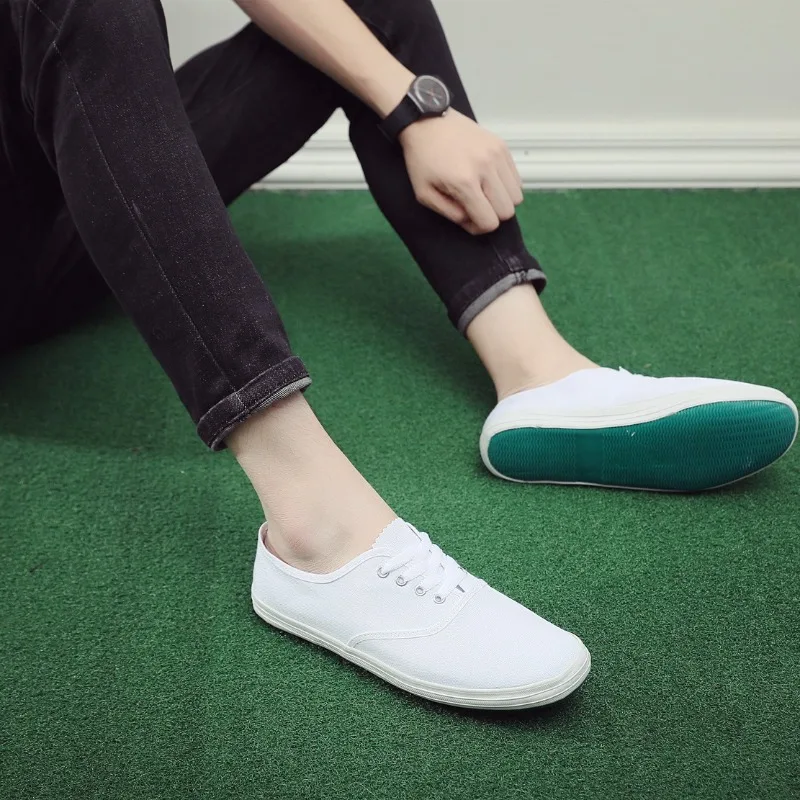 Women Vulcanized Shoes Spring and Autumn New Unisex Work Shoes Casual Lazy Canvas Slip on White Labor Protection Shoes