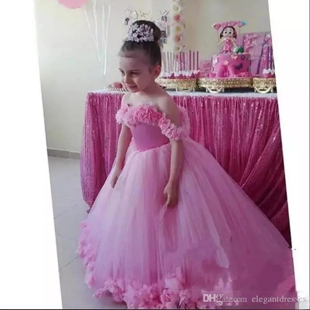 الدانتيل زهرة فتاة فساتين لحفلات الزفاف عيد ميلاد كم واحد للأطفال مسابقة أول مناولة ثوب