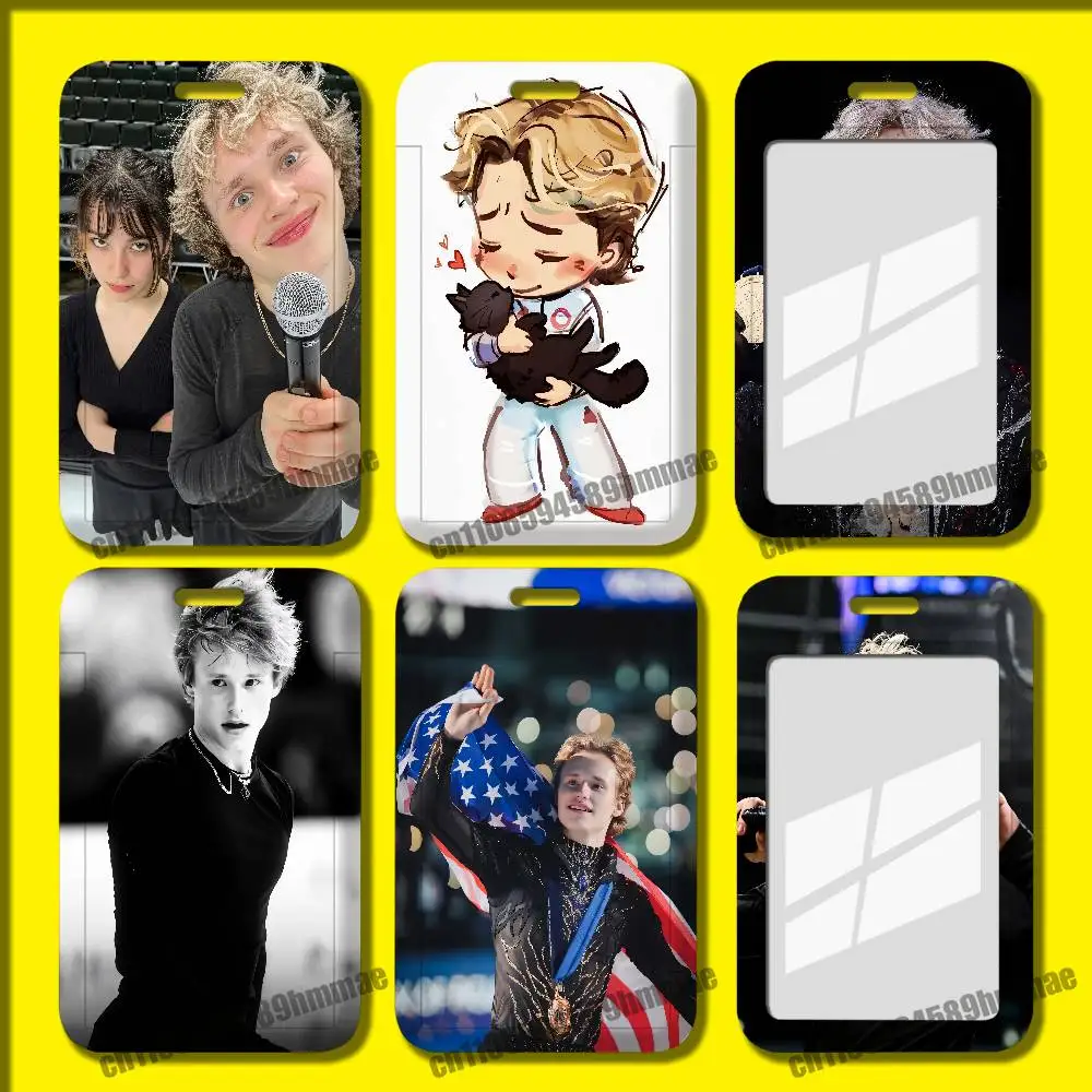 

For I-Ilia Malinin Card Holder Case Metro Subway Campus Access Student ID Work license Bank Credit Cards Cover