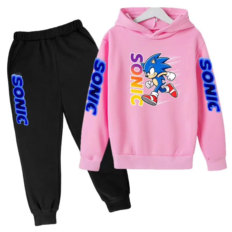 Kinder-Hoodies für Herbst und Winter, Herren- und Damenmodelle, Alter 3-12, Cartoon-Anime-Katzen-Kleidung, Langarmshirt+Hosen-Set – Detail 17
