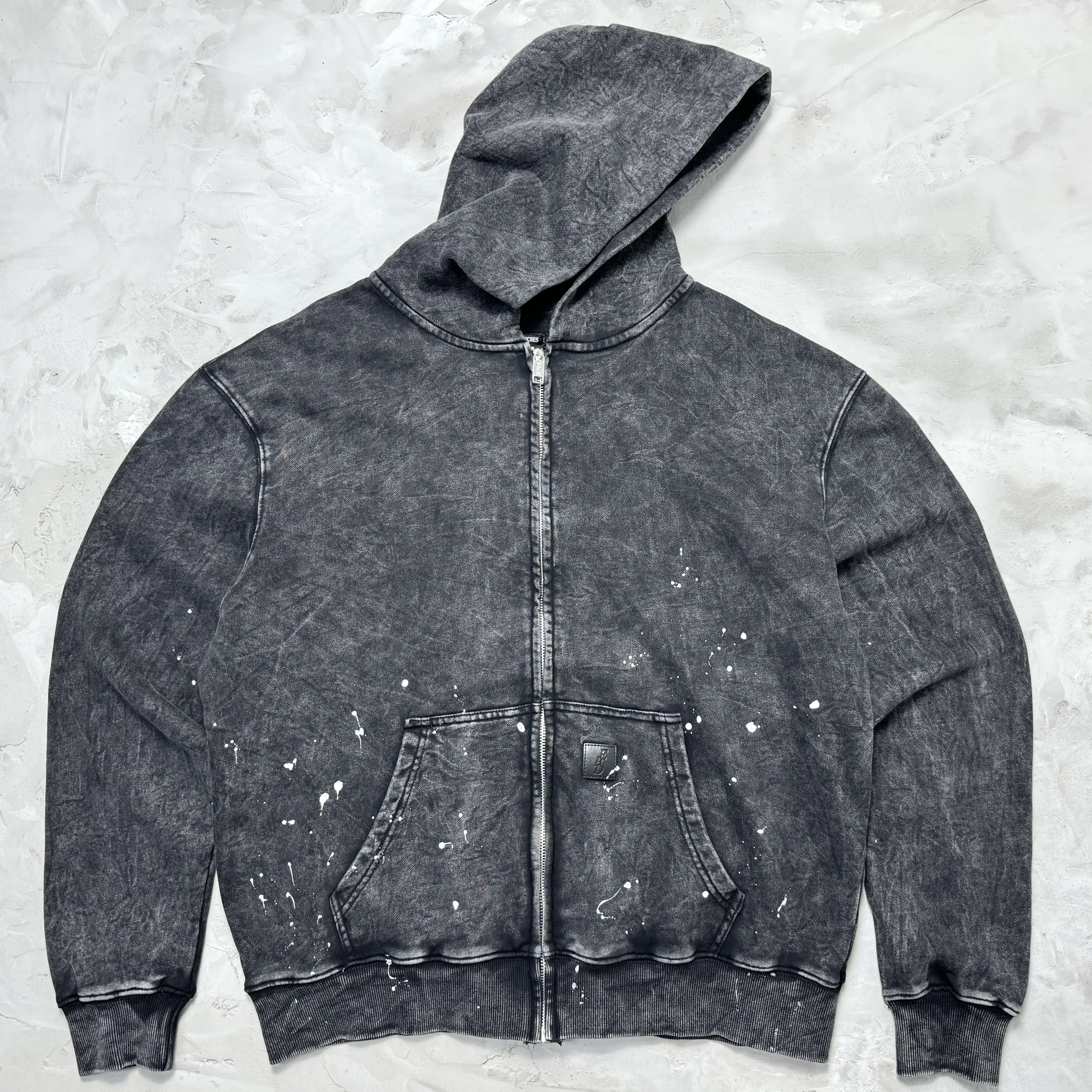 

25SS High Street Повседневное потертое старое свободное многослойное пальто из чистого хлопка для мужчин и женщин