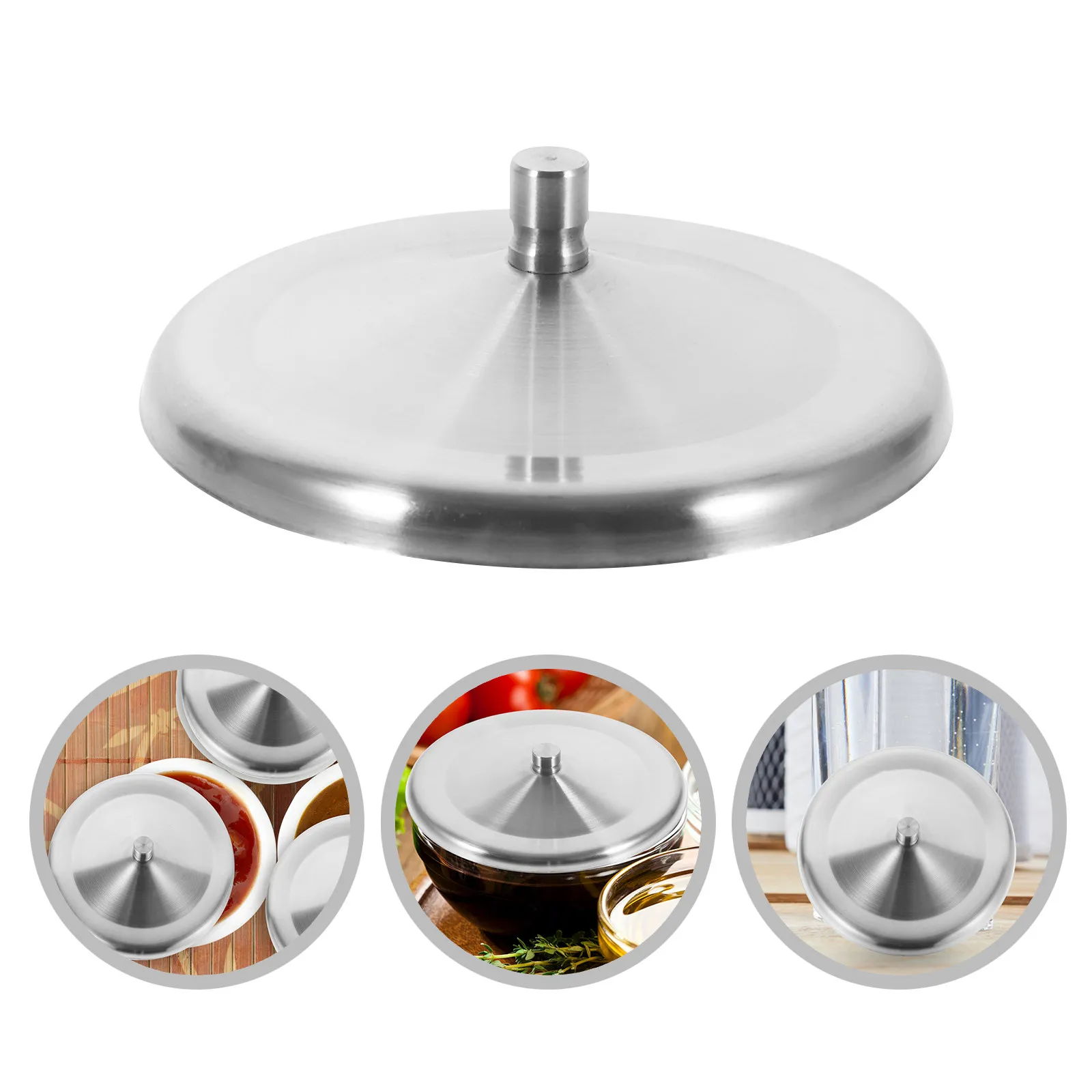 4Pcs Exquisite Stainless Steel Cup Lids Easy Clean Smooth Surface Mug Cover for Hot Cold Drinks Universal Fit Cup Lid