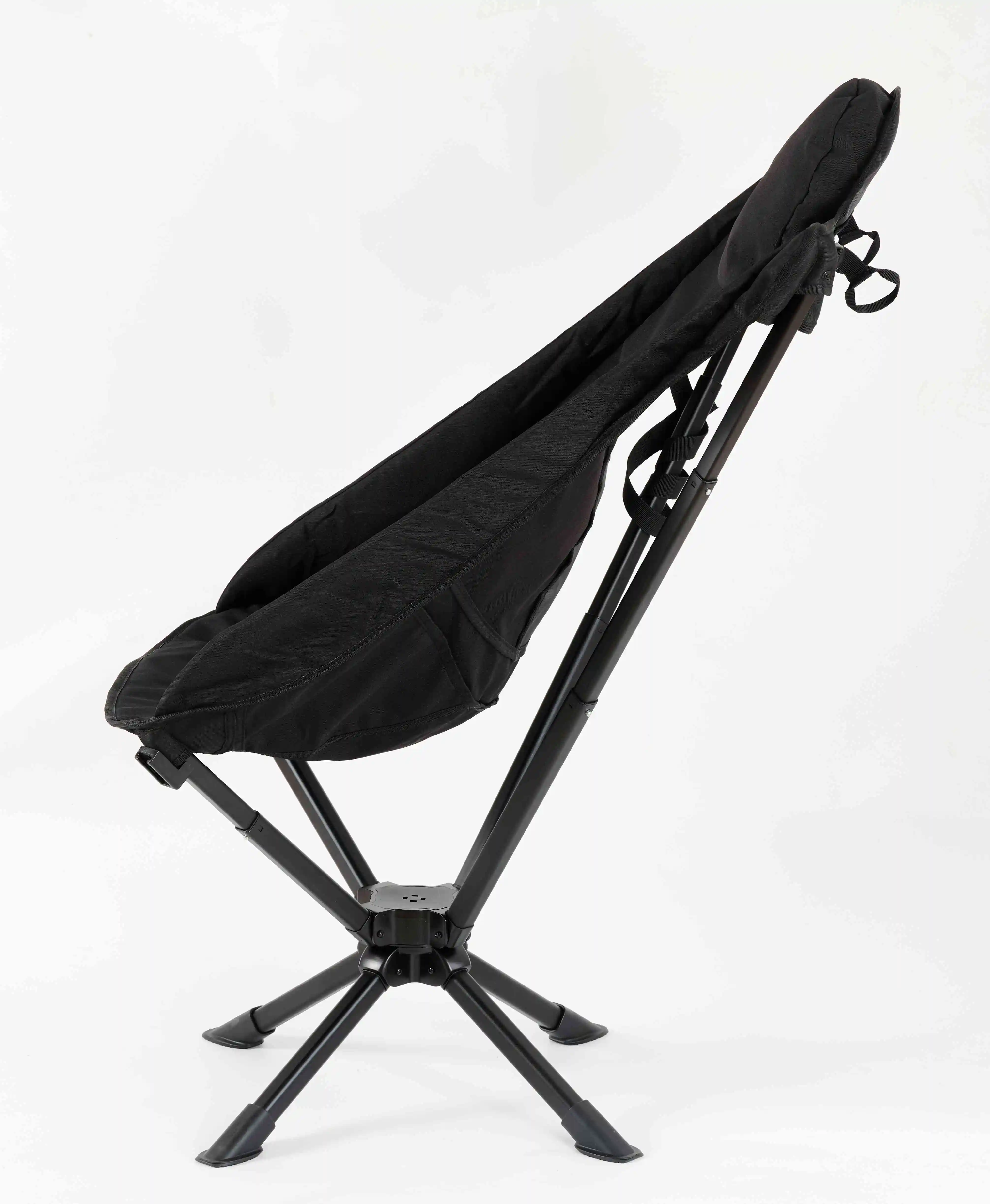 كراسي YTYIN المحمولة للتخييم القابلة للطي، كرسي دوار خفيف الوزن من الألومنيوم بزاوية 360 درجة، كراسي قمر حديثة للأماكن الخارجية