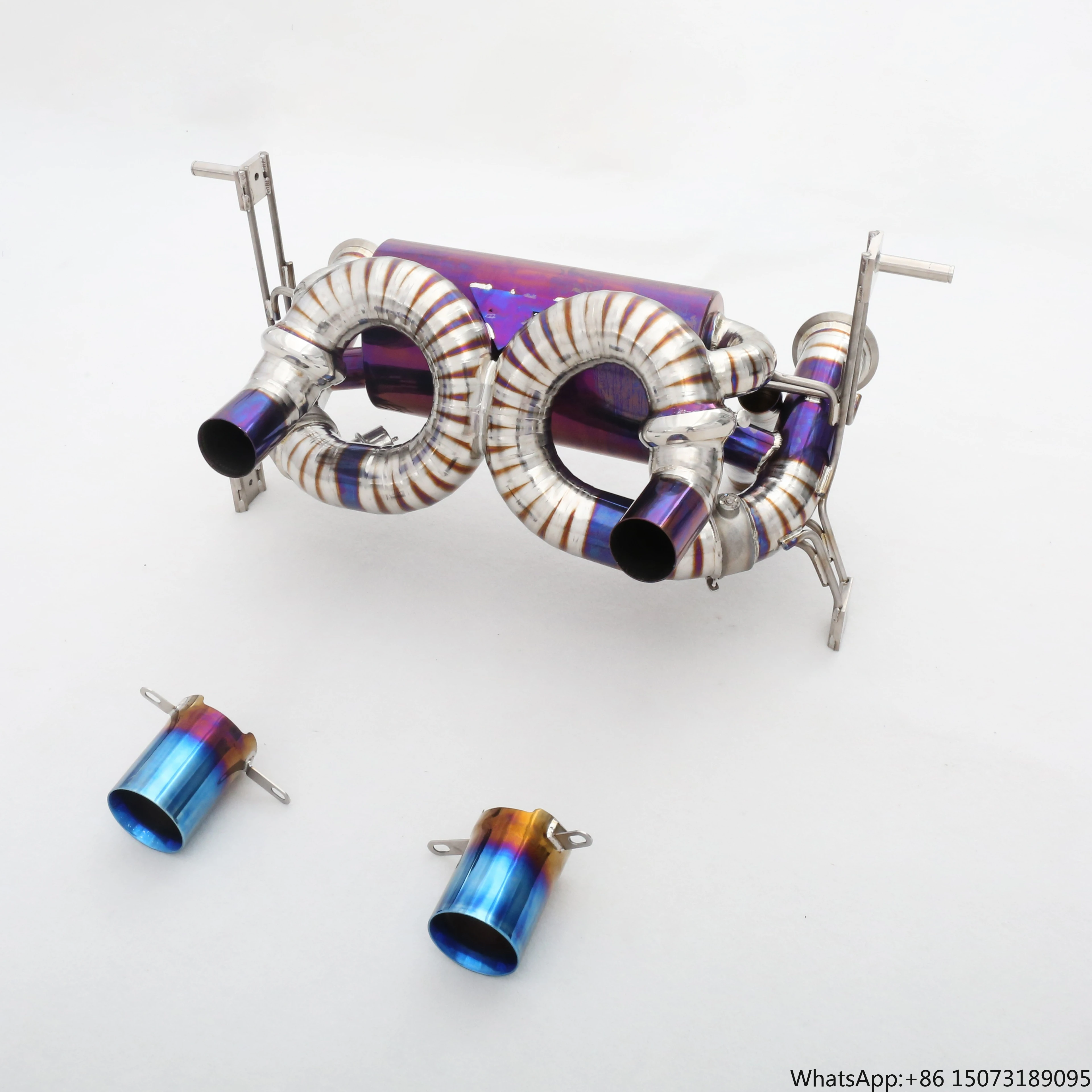 

Custom 304 Stainless Steel/Titanium Valved Exhaust System Designed Specifically for Huracan LP580/LP610 5.2 V10