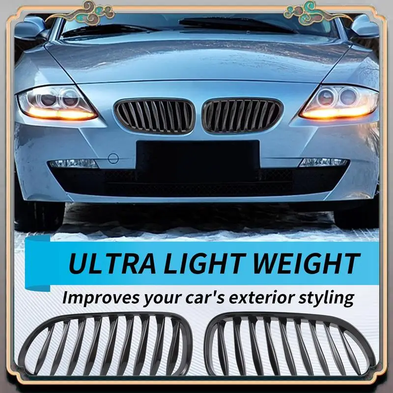 

Reliable-E85 Grille, Front Replacement Kidney Grill For BMW Z Series Z4/E85 2003-2008(Gloss Black)