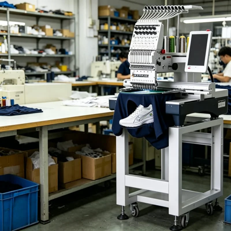 Towel Embroidery Machine 9 Needle 800 SPM Loop Pile For Terry Cloth Bath Towel Robe Customized Cap Embroidery Machine