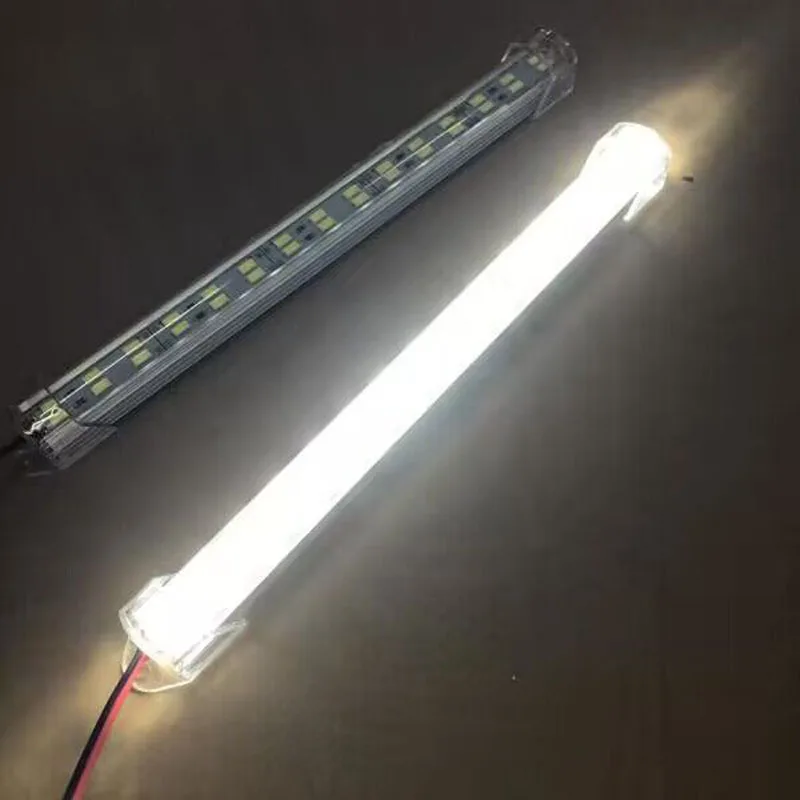 5szt 22cm 27cm 5630 LED Hard Strip Double Row 30 led 36 led 6w Cabinet Car Truck Rigid Tube Bar 12v 24v 3000k 4000k 6000k 6500k