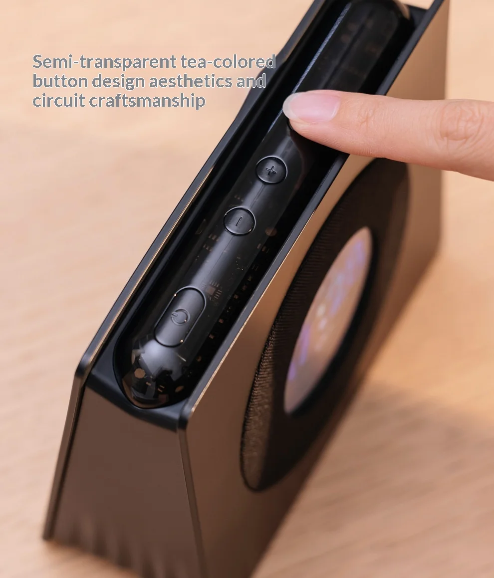 قذيفة ضوء الصوت اللاسلكية الصغيرة بلوتوث مكبر صوت صغير حفلة هدية ساعة الصوت مضخم الصوت سطح المكتب اللاسلكي الصوت #5