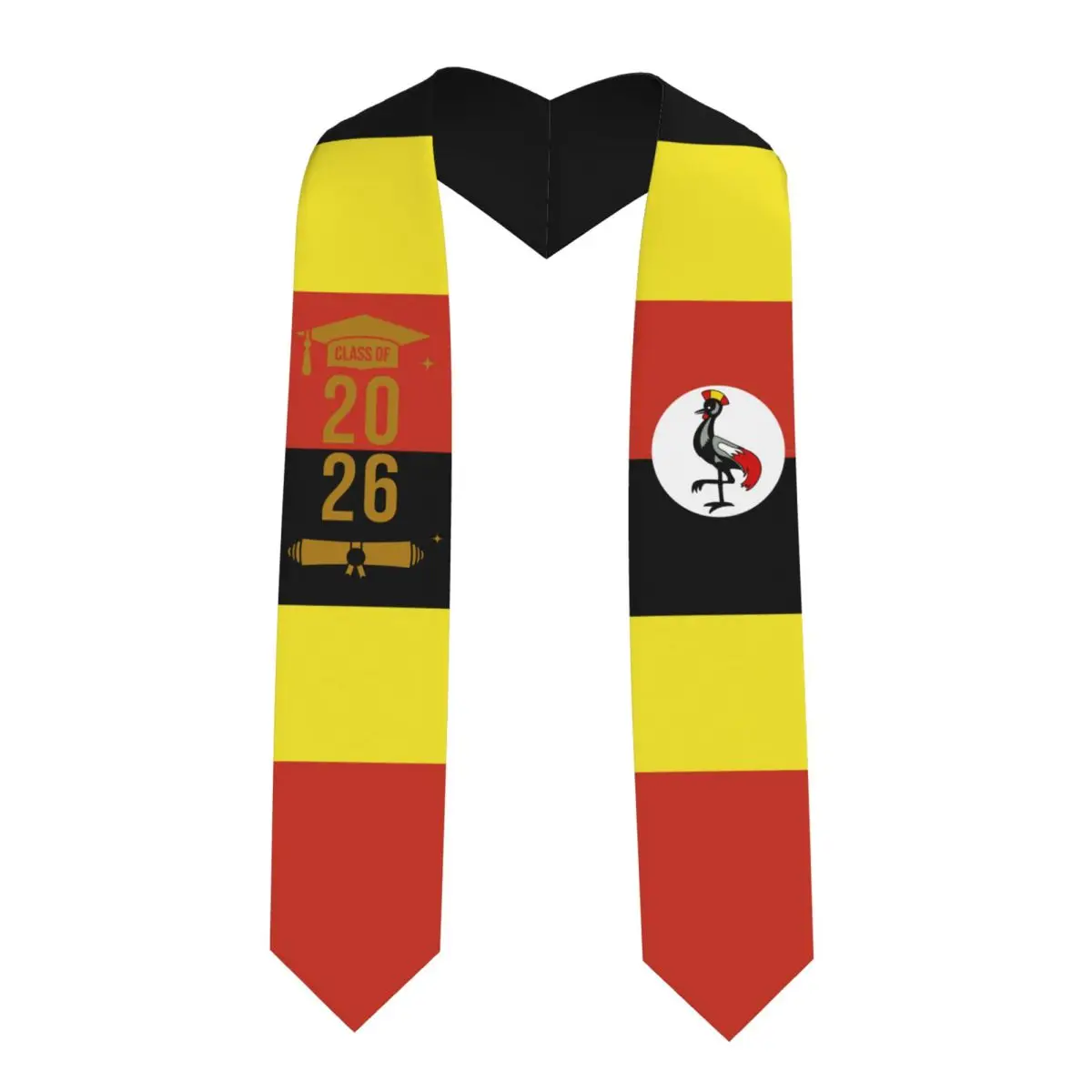 

Class Of 2026 Uganda Flag Graduation Stole Sash Scarf For International Students Proud 183CM Long