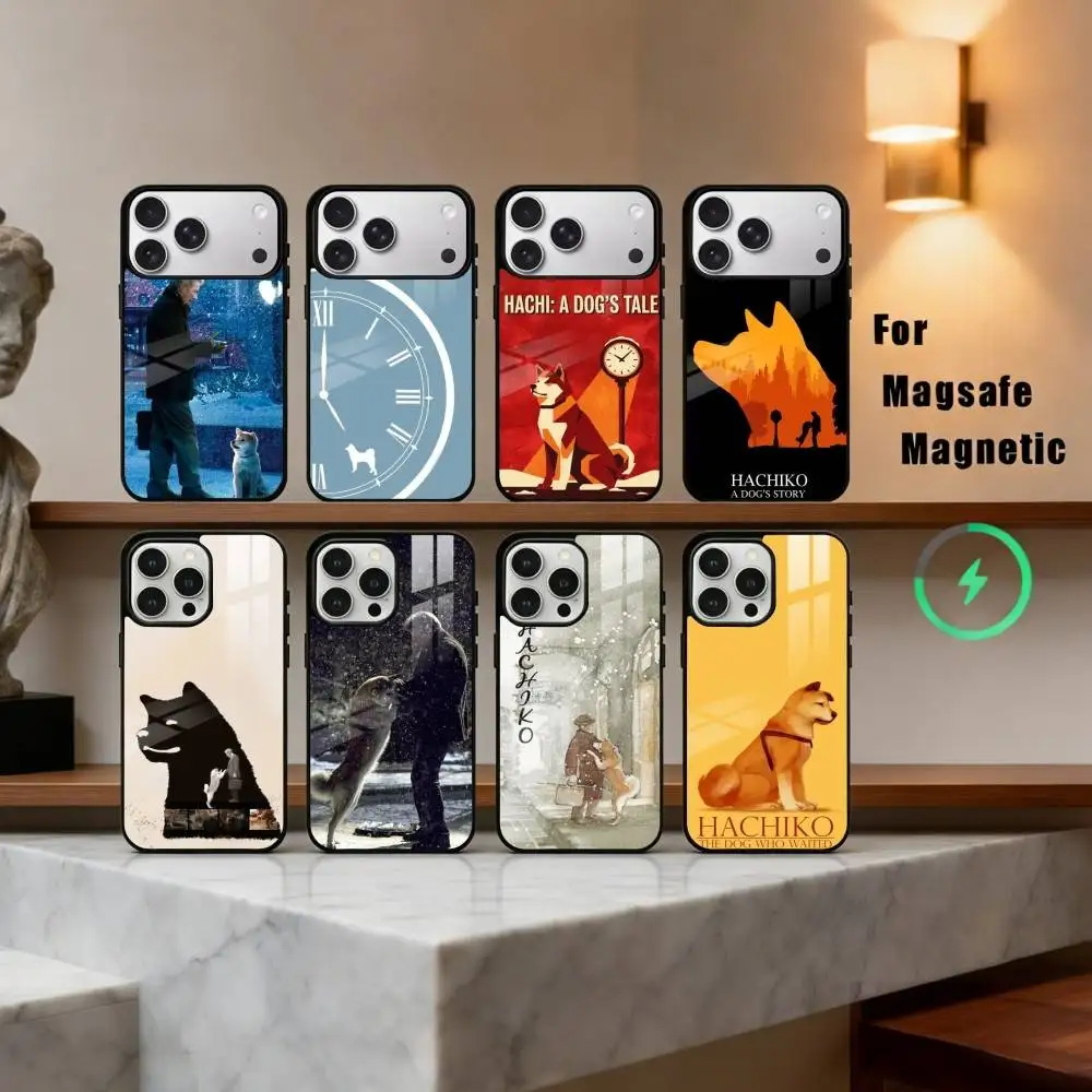 

H-Hachi A D-Dog's T-Tale Film Phone Case For iPhone17,16,15,14,13,12,11 Plus,For Magnetic Wireless Charge Cover