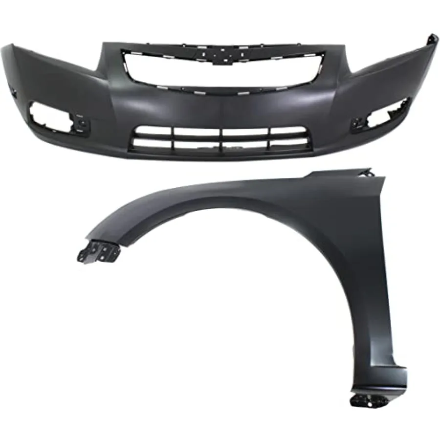 

Bumper Cover KIT Compatible with Chevrolet Cruze 2011-2014 for Models Without RS Package Primed Front