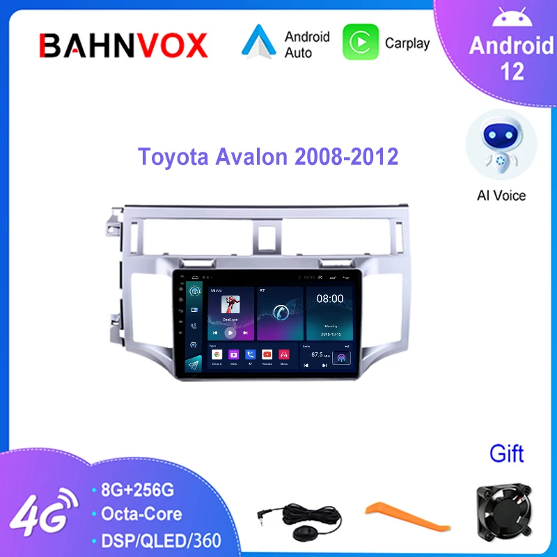 

9" Android 12.0 Car Radio for Toyota Avalon 2008 2012 Stereo 4G Multimedia Video Player Carplay GPS Navigation Head Unit