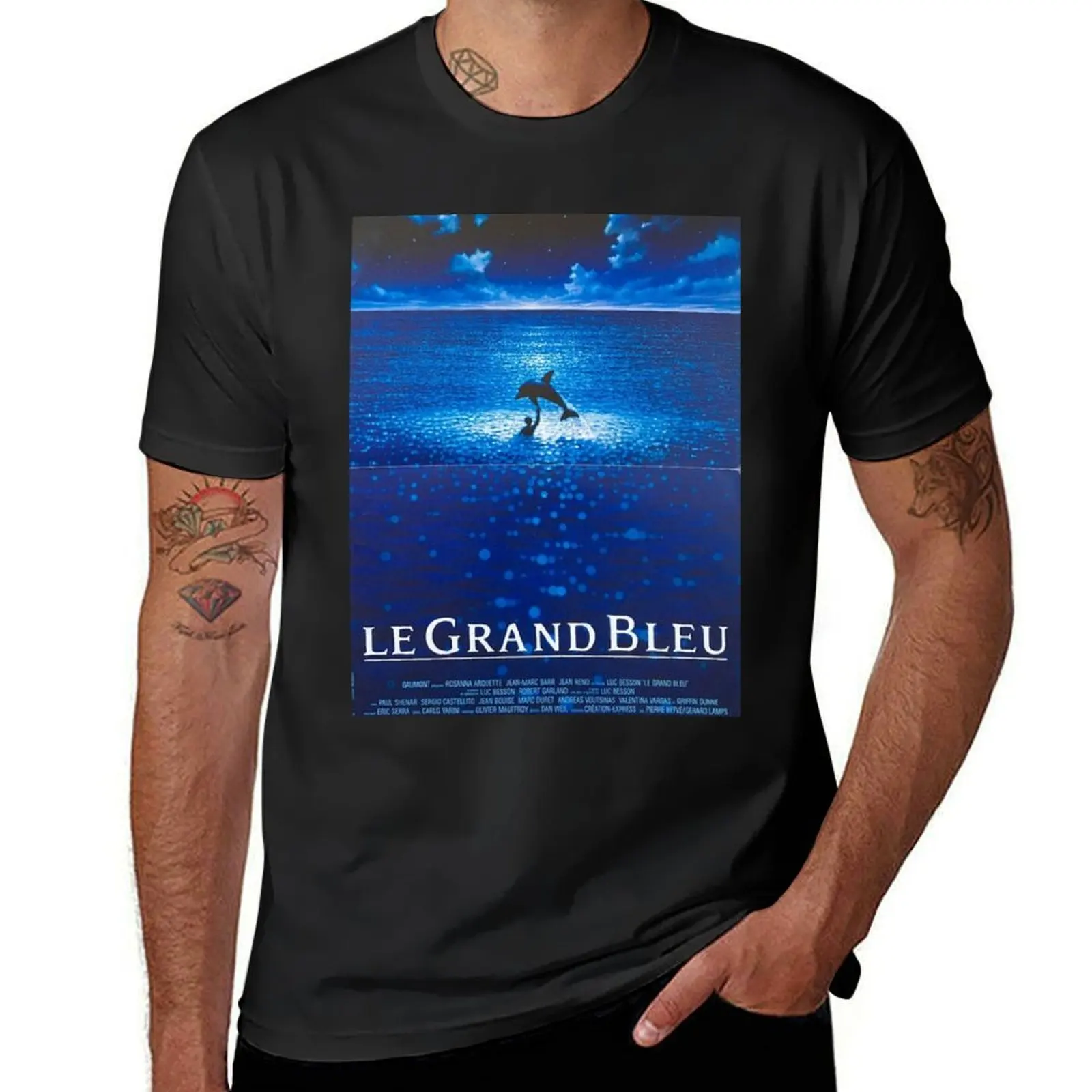 Le Grand Bleu T-Shirt sports fans oversizeds plus sizes Short sleeve tee men