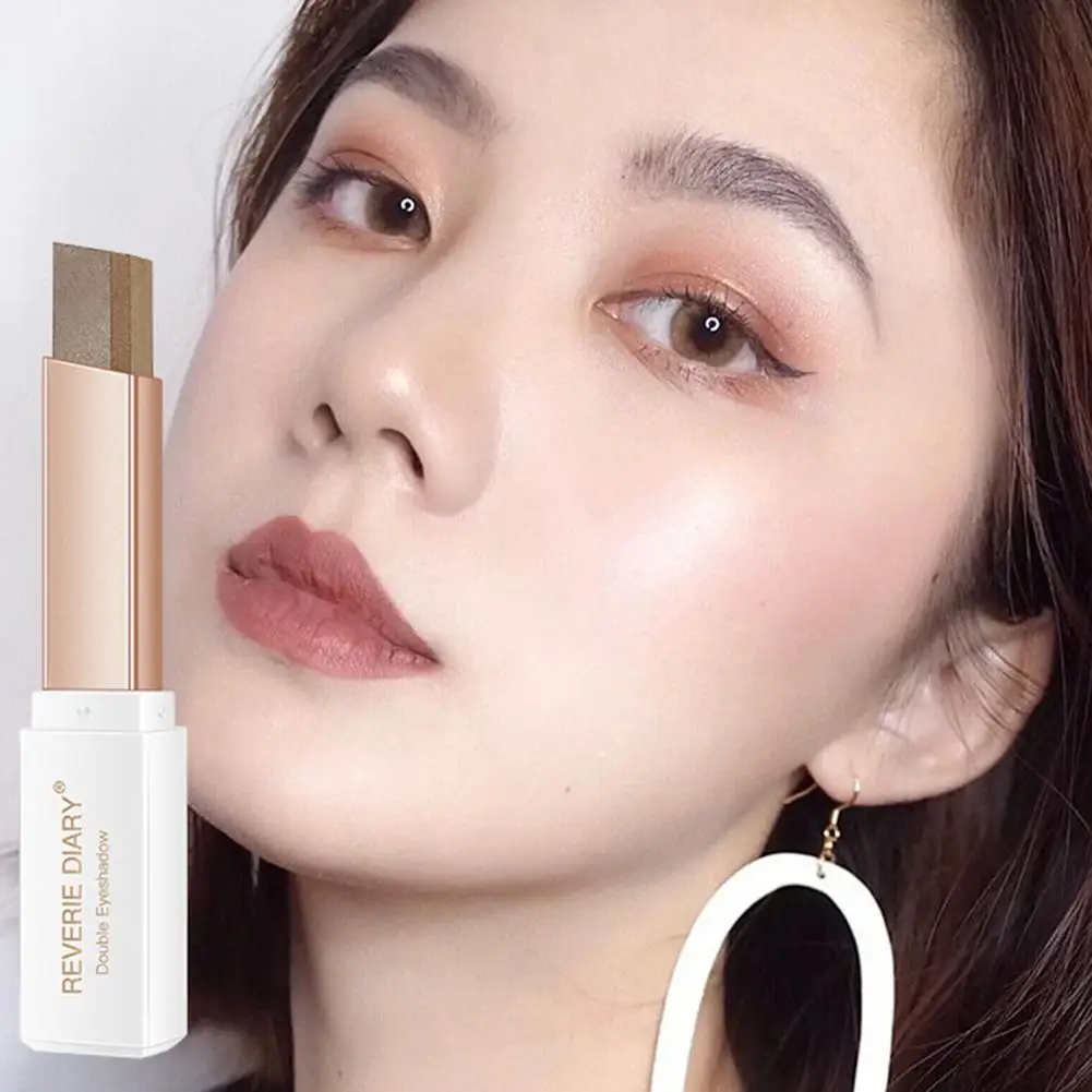 2025 NEUE Doppel Farbe Lidschatten Stick Professionelle 1 2 Gradienten Dauerhafte Highlight Auge In Lidschatten Schatten Schimmer Schimmer S R7B8