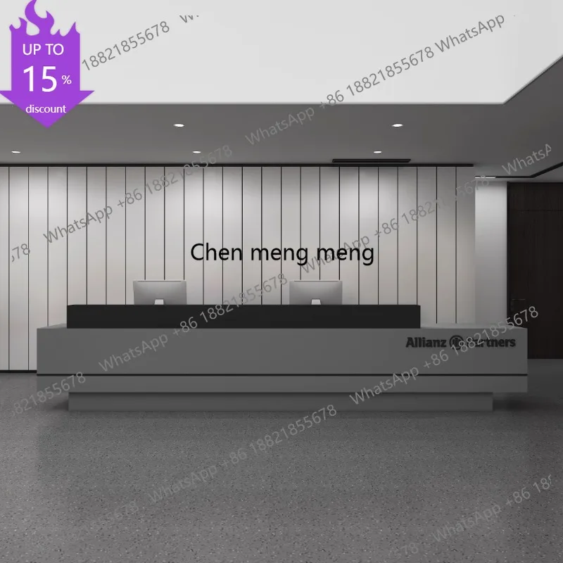 

G153 Элегантные современные стойки ресепшн: качественный дизайн, для двух сотрудников, коммерческие, для офиса, мебель для переговорных комнат