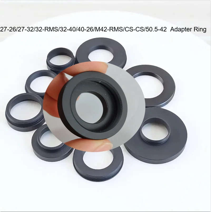Anneau adaptateur d'objectif de microscope 27-26 27-32 32-RMS 32-40 40-26 M42-RMS CS-CS 50.5-42