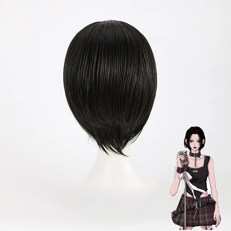 Oosaki Nana Rolmodellering Hoofddeksel Bal Kleding Match Center Gescheiden Pony Kort Haar Anime NANA Lood Zangeres Karakter Cos Pruik