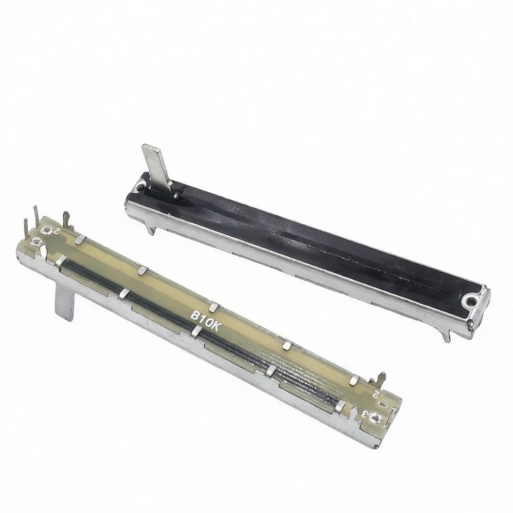 Variable Resistor 6021 75mm Linear Slide Potentiometer Audio Mixer Component Fader Knob For Lighting Level Adjustment