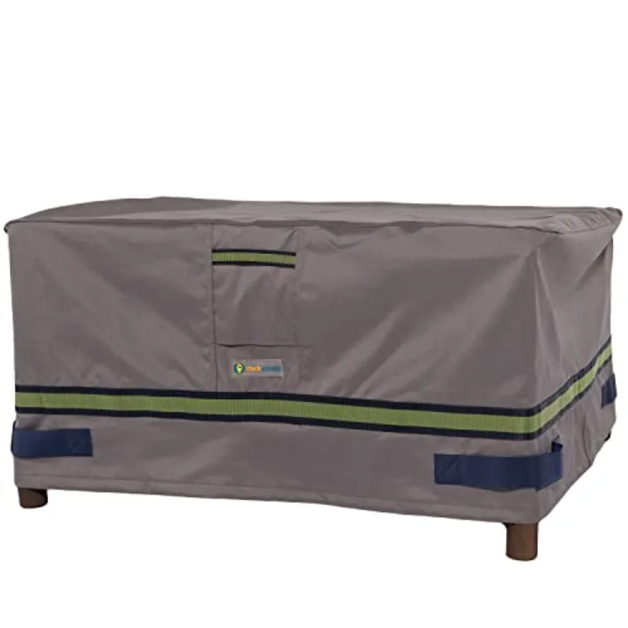 

DUCKCOVERS® Soteria Water-Resistant 26 Inch Square Patio Ottoman/Side Table Cover, Outdoor Ottoman Cover