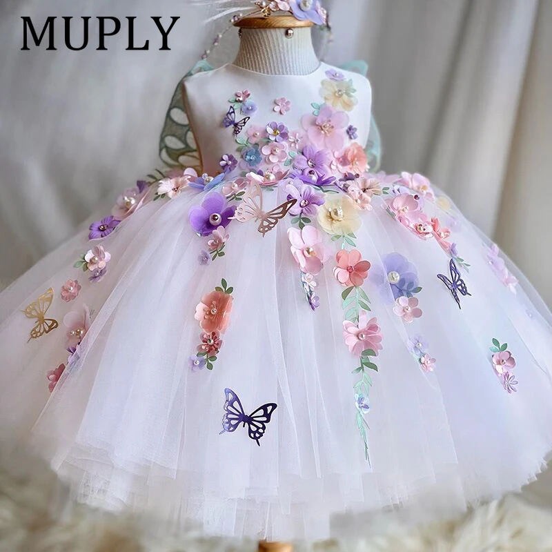 

0-6-year-old Elegant Butterfly Girl Princess Dress Formal Anniversary Celebration Fluffy Dress Model Art Performan