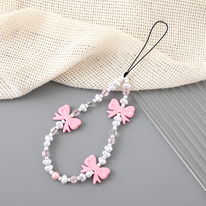 Bow Beaded Phone Chain