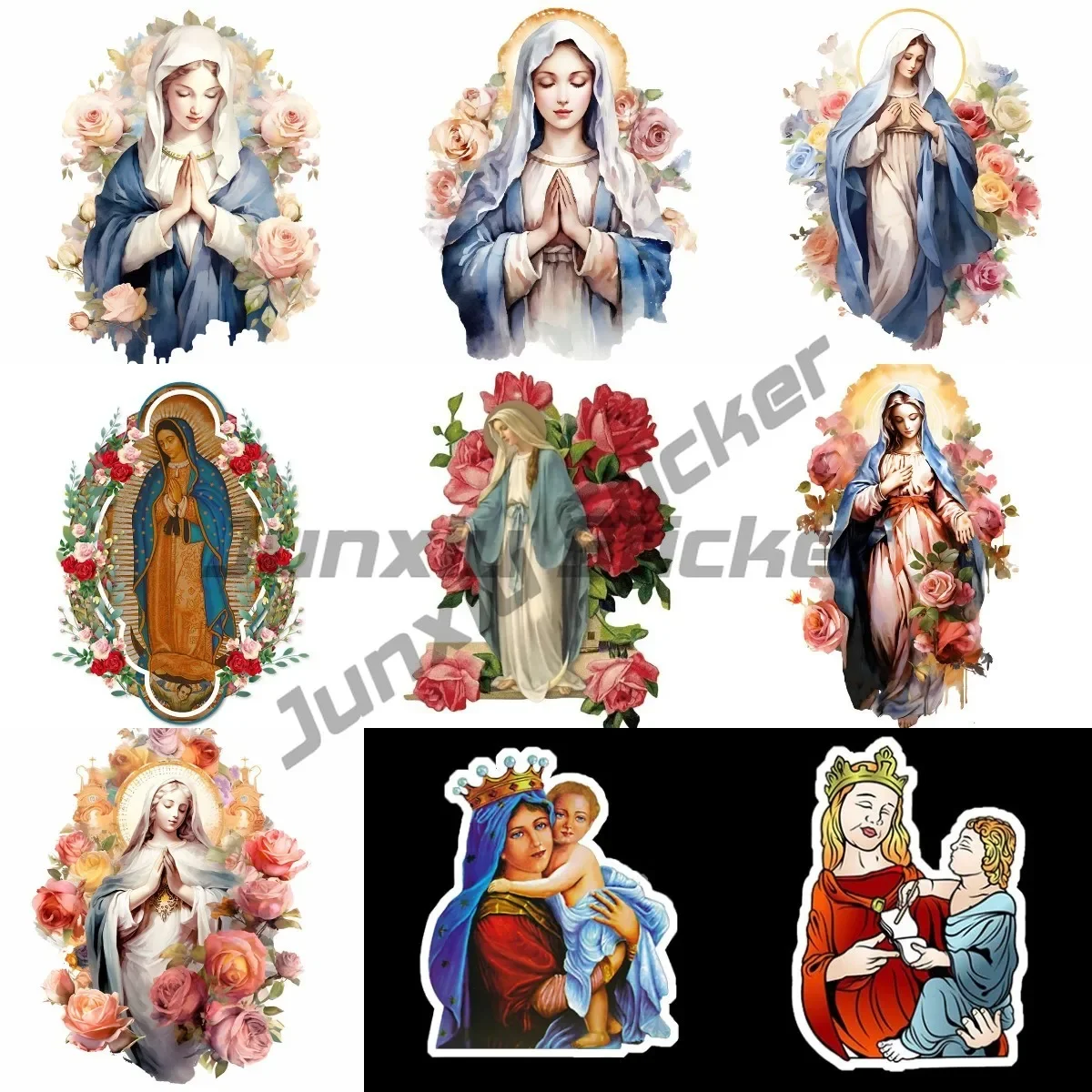 

Virgin Mary of Guadalupe Painting Virgin Mary Virgin Car Stickers Car Motorcycle Logo Decal Laptop Phone Tablet PVC Decor