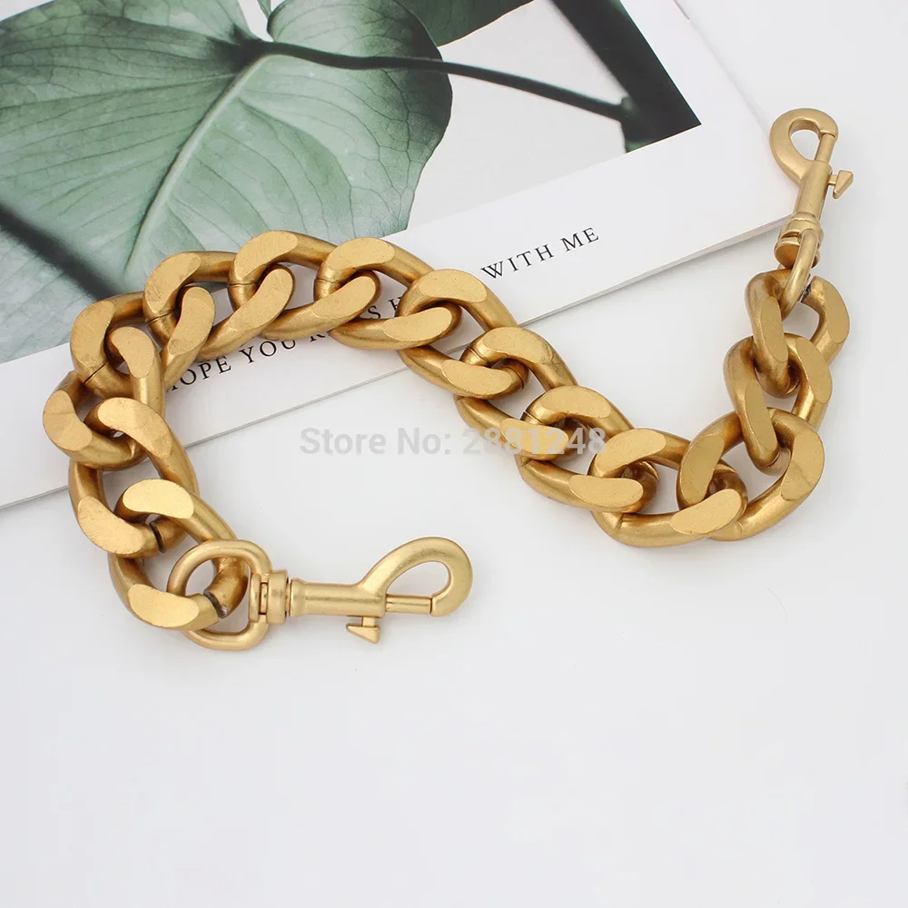 1PC Satin Gold 25MM Aluminum Chain Light Weight Purse Thick Chain Strap Crossbody Underarm Bags Handbag  Accessories