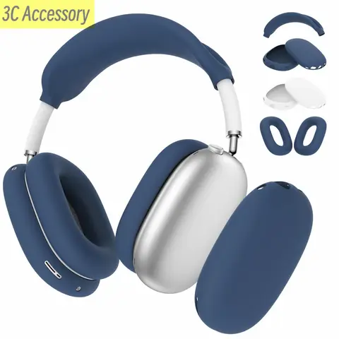 AirPods Max용 실리콘 케이스 커버 땀 방지 이어 패드 케이스 커버/이어 컵 커버/AirPods Max 헤드폰용 헤드밴드 커버