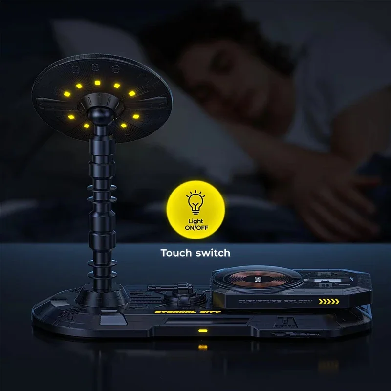 Aohi Future Eternal City Wireless Charger Wireless Power Bank Fast Chargers Cyberpunk Magnetic Mechanical Stand DIY Assembled