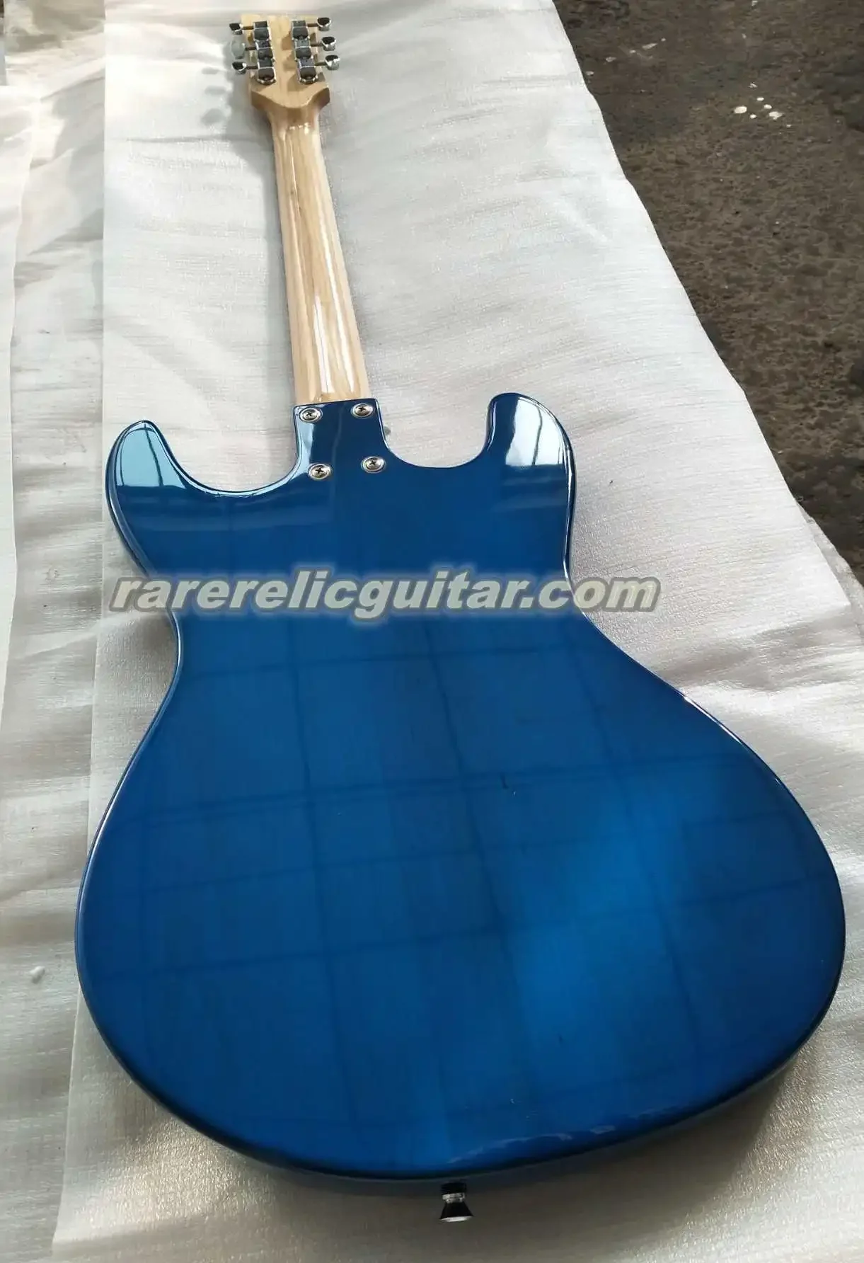 In Stock Mark II Blue Electric Guitar Little Dot Inlay Tune-A-Matic Stop Tailpiece 2 Single Coil Pickups White Pickguar