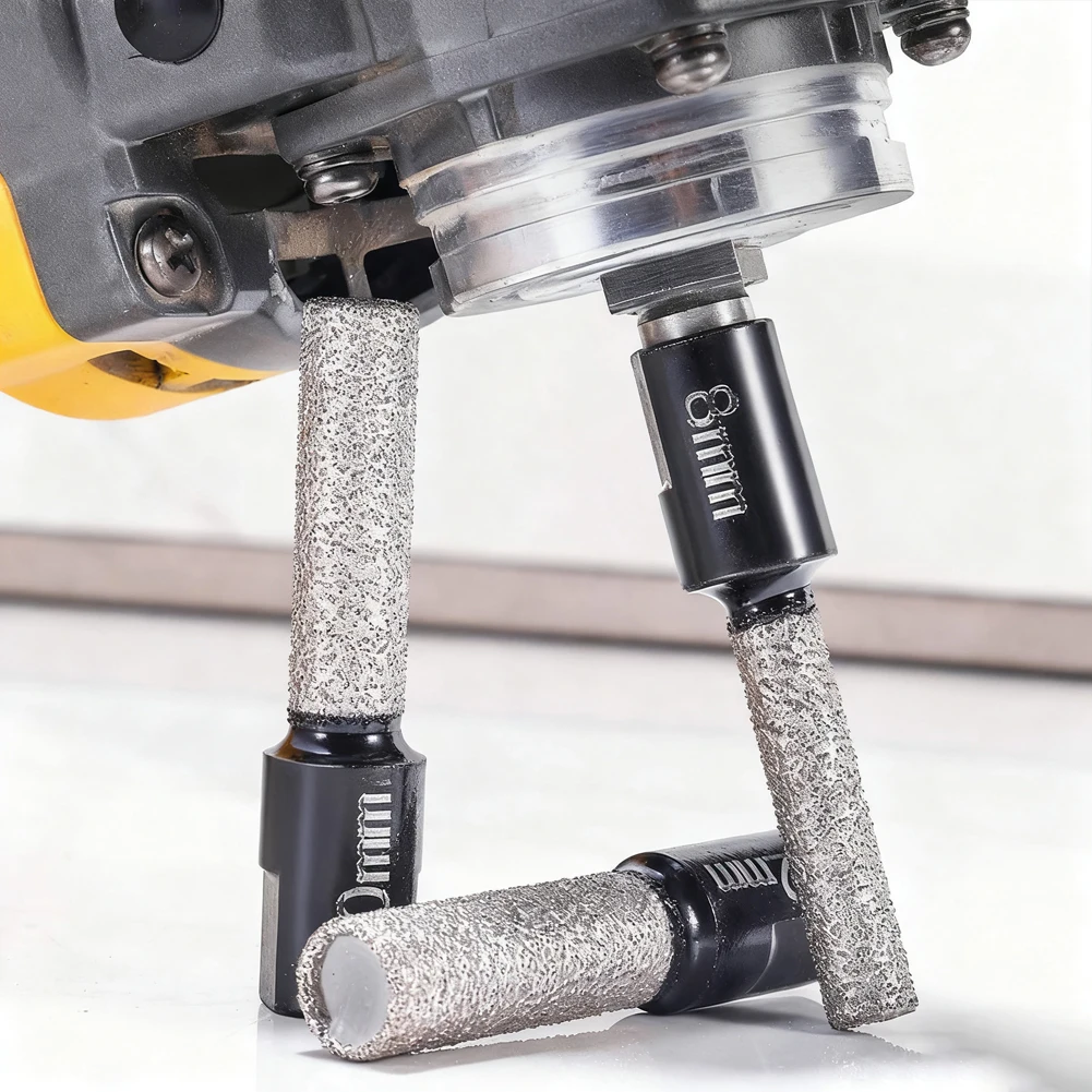 مثقاب جاف زاوية طاحونة مثقاب جاف لقمة ثقب جاف قاطع البلاط لقمة ثقب الرخام M10 طاحونة زاوية الخيط #3