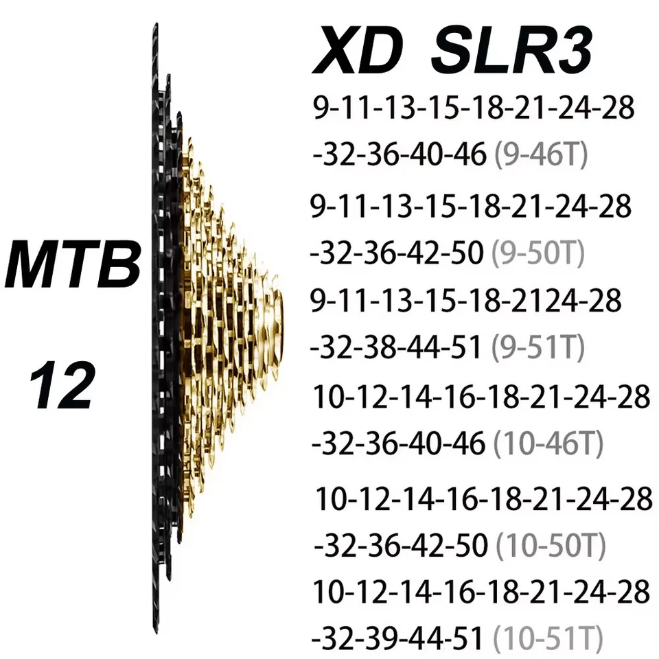 超軽量 MTB 12s スプロケット(9-51T, XD, 291g) ZTTO 究極の超軽量 MTB 12 スピード 9-51T XD カセット 12S 9-46T 10