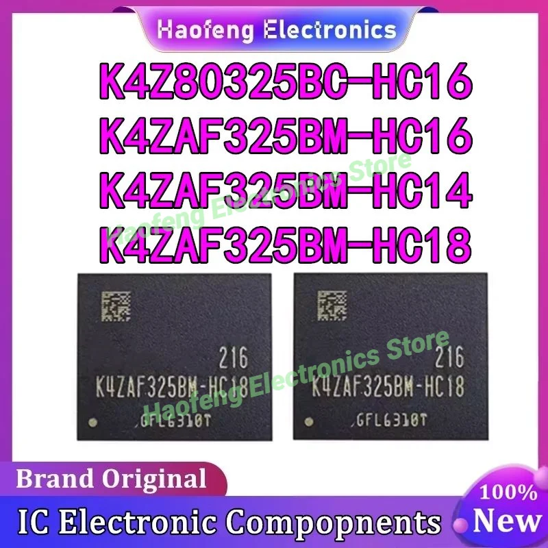 

K4Z80325BC-HC16 K4ZAF325BM-HC16 K4ZAF325BM-HC14 K4ZAF325BM-HC18 Дисплей BGA Встроенный шариковый стальной сетчатый чип