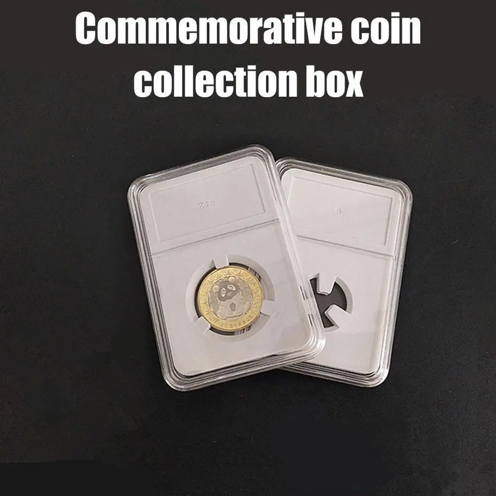 32mm Coin Cases Holder Chinese Rabbit Year Coin Silver Dollar Collection Box Gift Protection Boxes Case Container