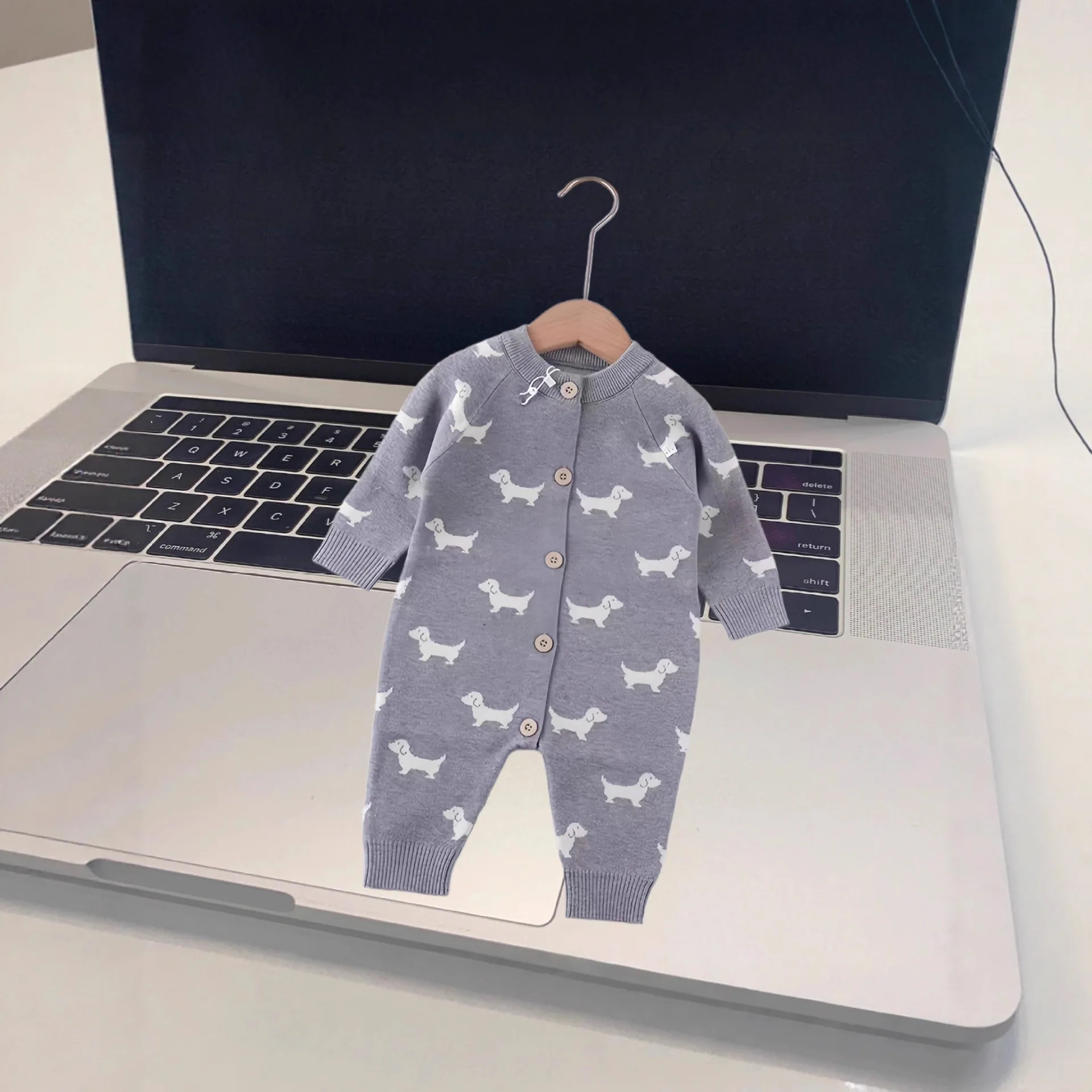 Somenie Baby Sweater Onesie New Line Shirt Newborn Baby Climbing Clothes Romper Full of Printed Children's Clothes