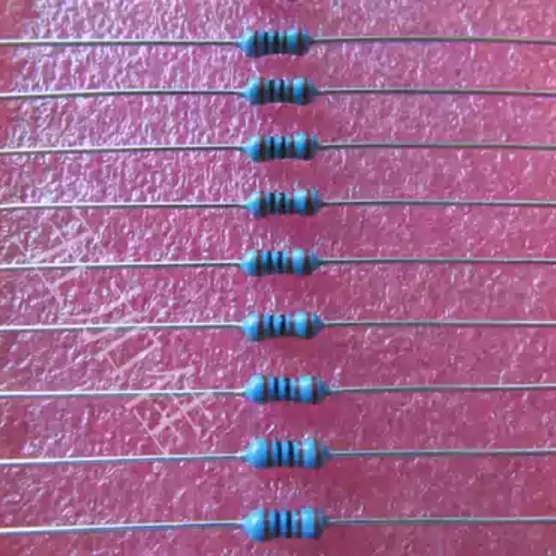 10-100pcs imported 1K 1001F 102 1/4W 1% GP55 color ring resistor copper pins