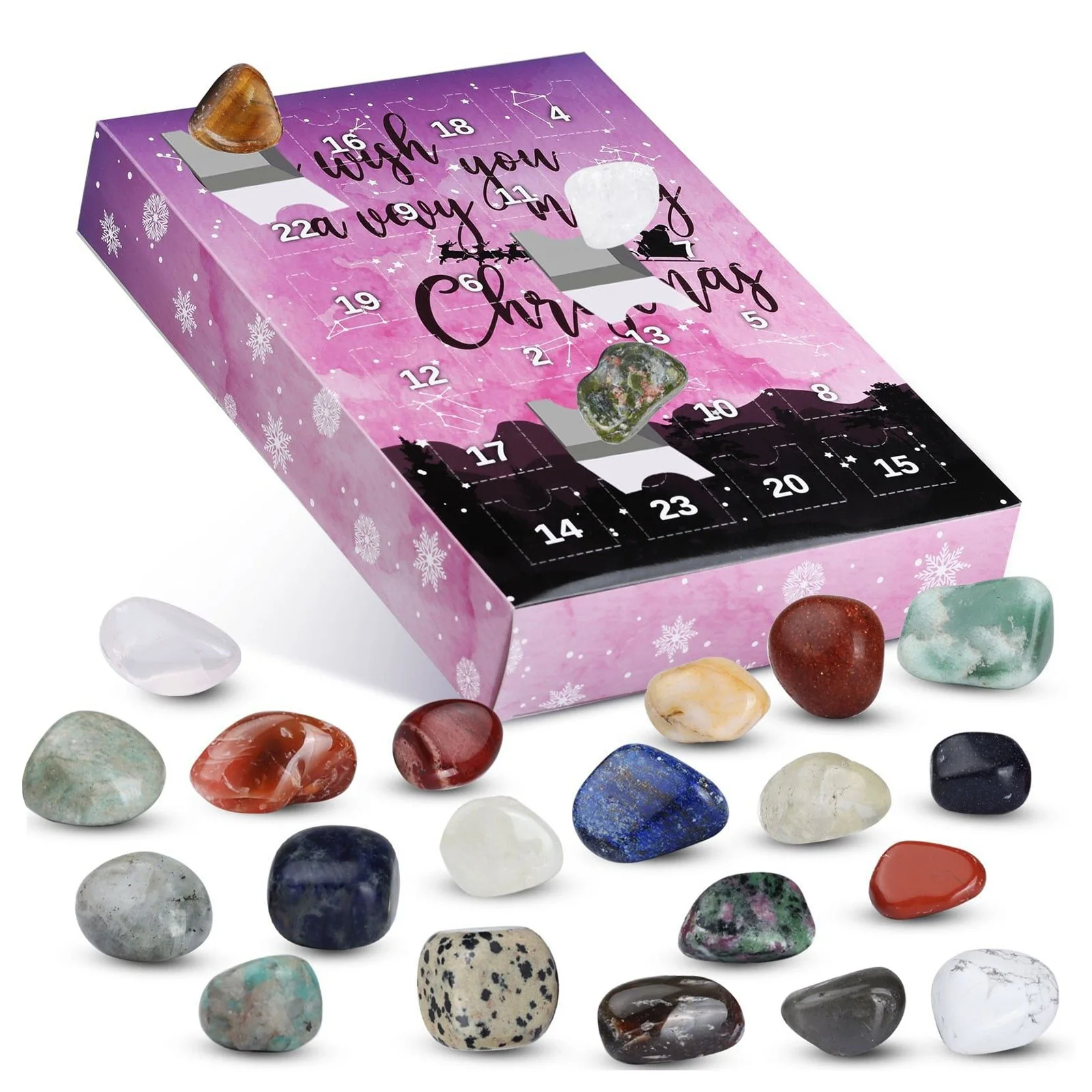 سلسلة أضواء عيد الميلاد تعمل بالبطارية مع مؤقت كريستال تقويم القدوم 2025 لأيام الأطفال حتى العد التنازلي الرقمي لعيد الميلاد #4