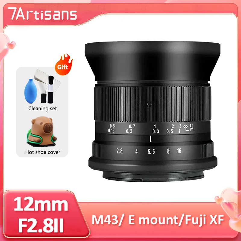7artisans 12 мм F2.8 II APS-C 100 °   Широкоугольный ручной объектив для Sony E Nikon Z Canon R RF EOS M Leica Lumix L Olympus M43 Fuji X
