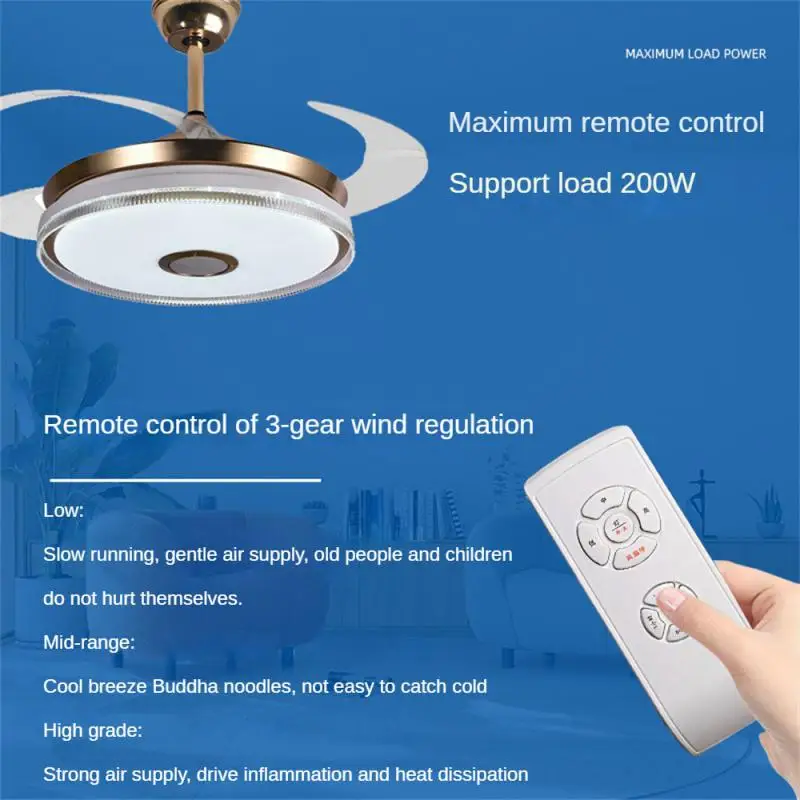 Remote Switch Ceiling Fan Light A Variety Of Functions Easy To Install Convenient Control Wide Compatibility Adjustable Timer