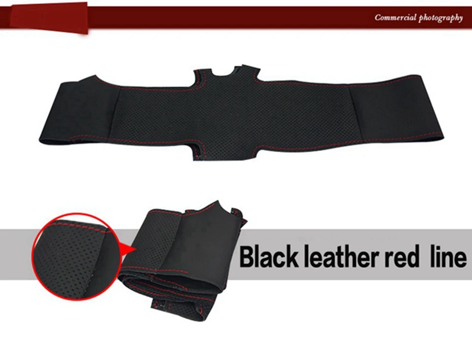 Zöpfe am Lenkrad für Volvo V40 XC60 S60 LV60 S80L, Auto-Lenkrad, handgenähter, perforierter Mikrofaser-Lederbezug – Detail 5