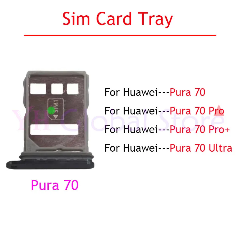 10PCS For Huawei Pura 70 Pro Plus Ultra Sim Card Slot Tray Holder Sim Card Repair Parts