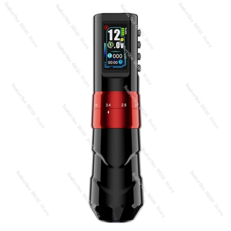Dual Battery Wireless Tattoo Machine Color Screen Adjustable Stroke Liner Shader Rotary Rechargeable PMU Professional Equipment