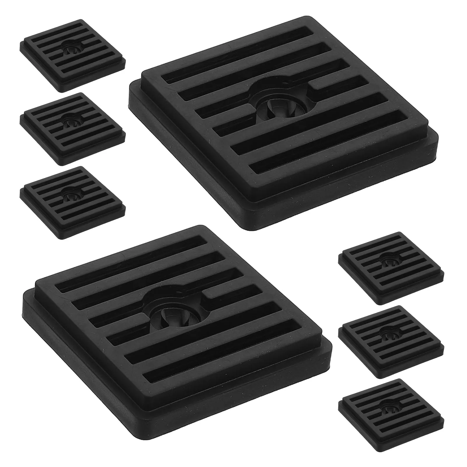 8Pcs Heavy Duty Rubber Furniture Cups Non Slip Caster Feet for Chair Wheels Floor Protector Hardwood Carpet Noise Reduction