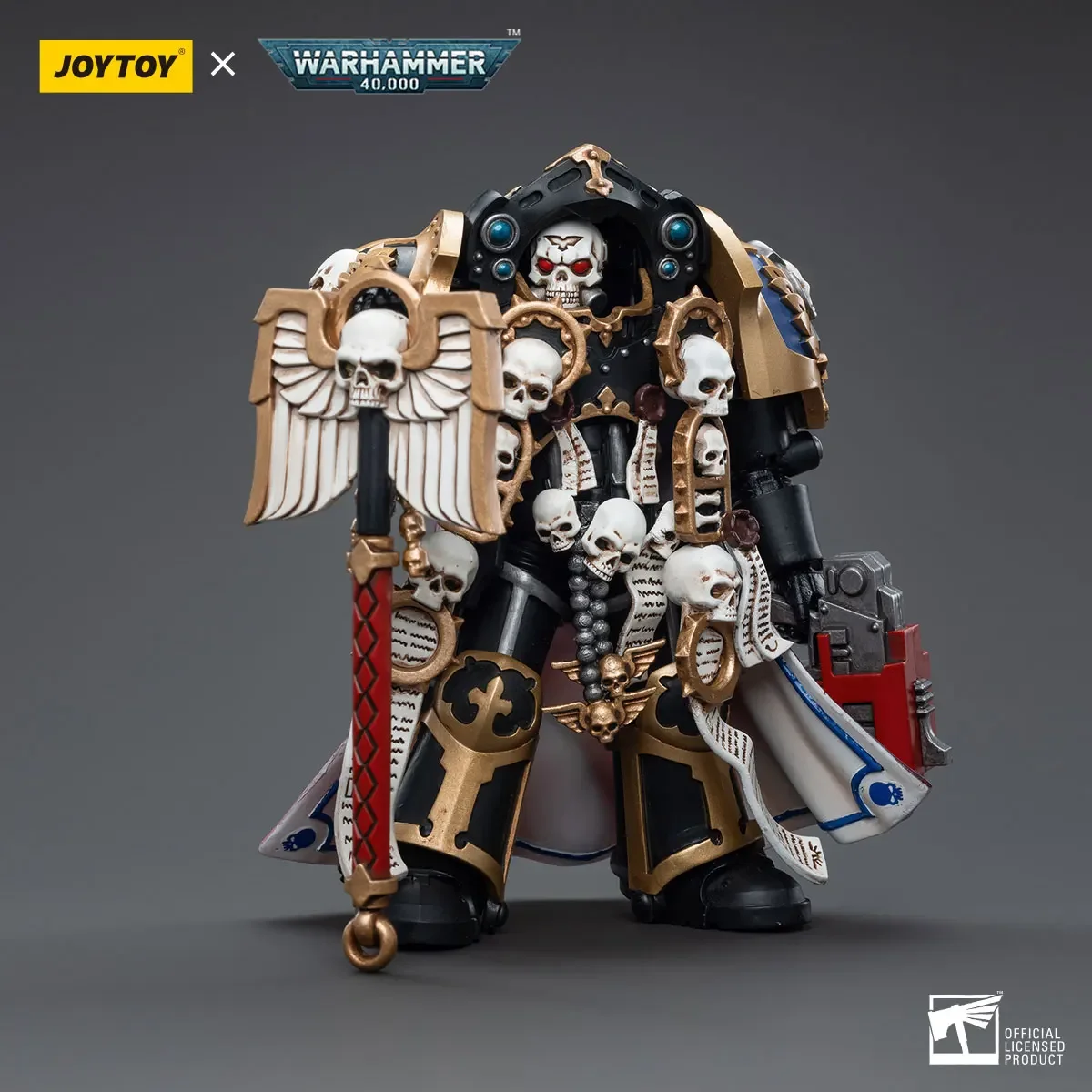 JOYTOYWarhammer 40K Ultramarines Terminator Chaplain Brother Vanius 1:18 Action Figure Anime Military Model Toy Ornament