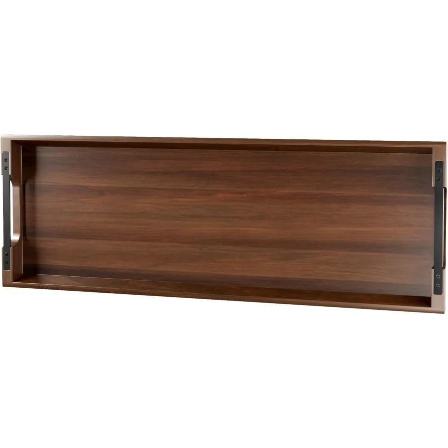 

Большой сервировочный поднос из дерева акации с металлическими ручками, длина 36 дюймов, деревянная доска для сыра, мяса и закусок, идеально подходящая для кухни