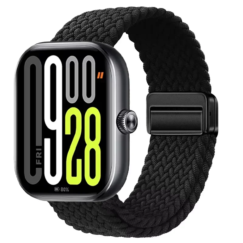 Correa de nailon trenzado para reloj Redmi 4, 5, pulsera transpirable ajustable magnética, accesorios para pulsera Xiaomi Band 9 8 Pro